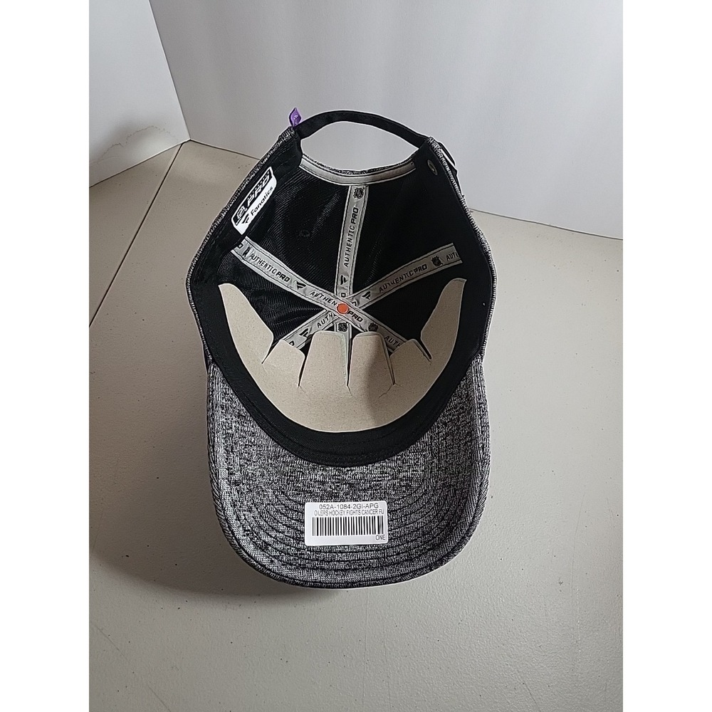 Edmonton Oilers Fanatics Hockey Fights Cancer Adjustable Cap Hat OSFM Brand New - Picture 5 of 6